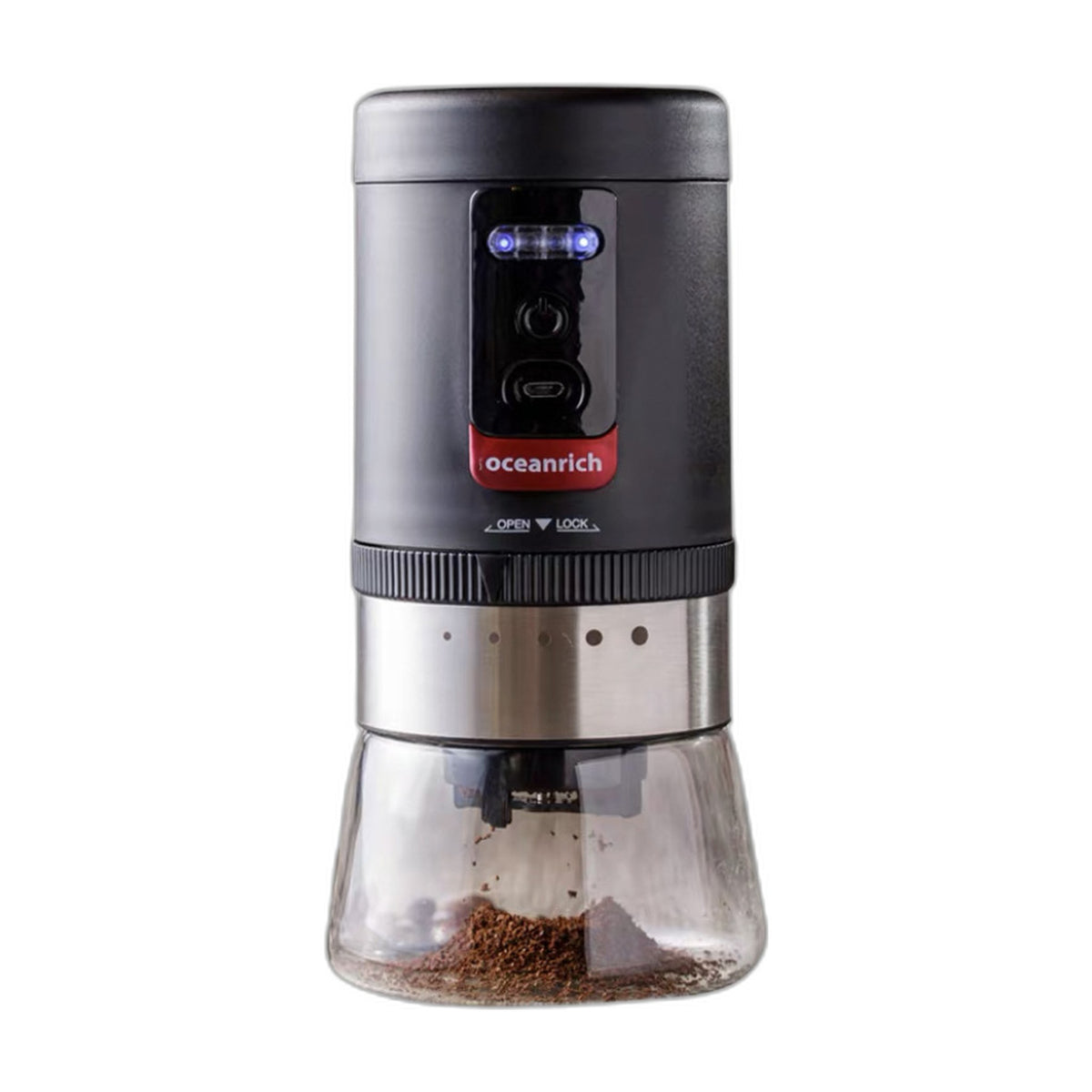 Effortless Coffee Grinding with Portable Hand Grinder in black
