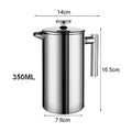 Stainless Steel French Press for Rich Coffee Flavor in 350ml