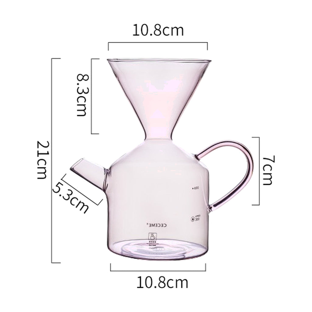 Effortless Pour-over Coffee Maker Set for Home Use in pink