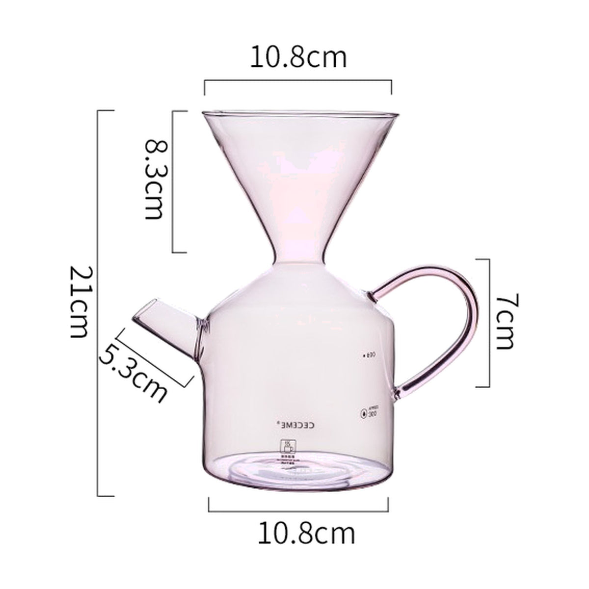 Effortless Pour-over Coffee Maker Set for Home Use in pink